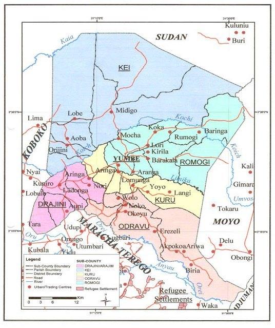 Map Of Yumbe District Location And Map Of Yumbe - Aringa Ti | Aringati